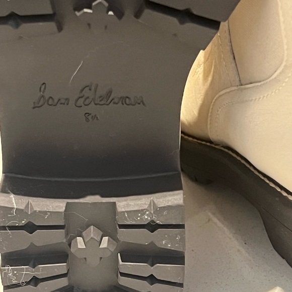 Sam Edelman Woman’s Leather Justina Chelsea Boot Size 8 in Ivory - Picture 3 of 3